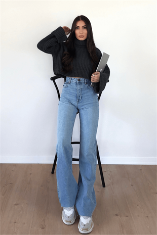  AÇIK MAVİ WİDE LEG JEANS