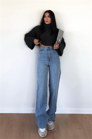  AÇIK MAVİ WİDE LEG JEANS