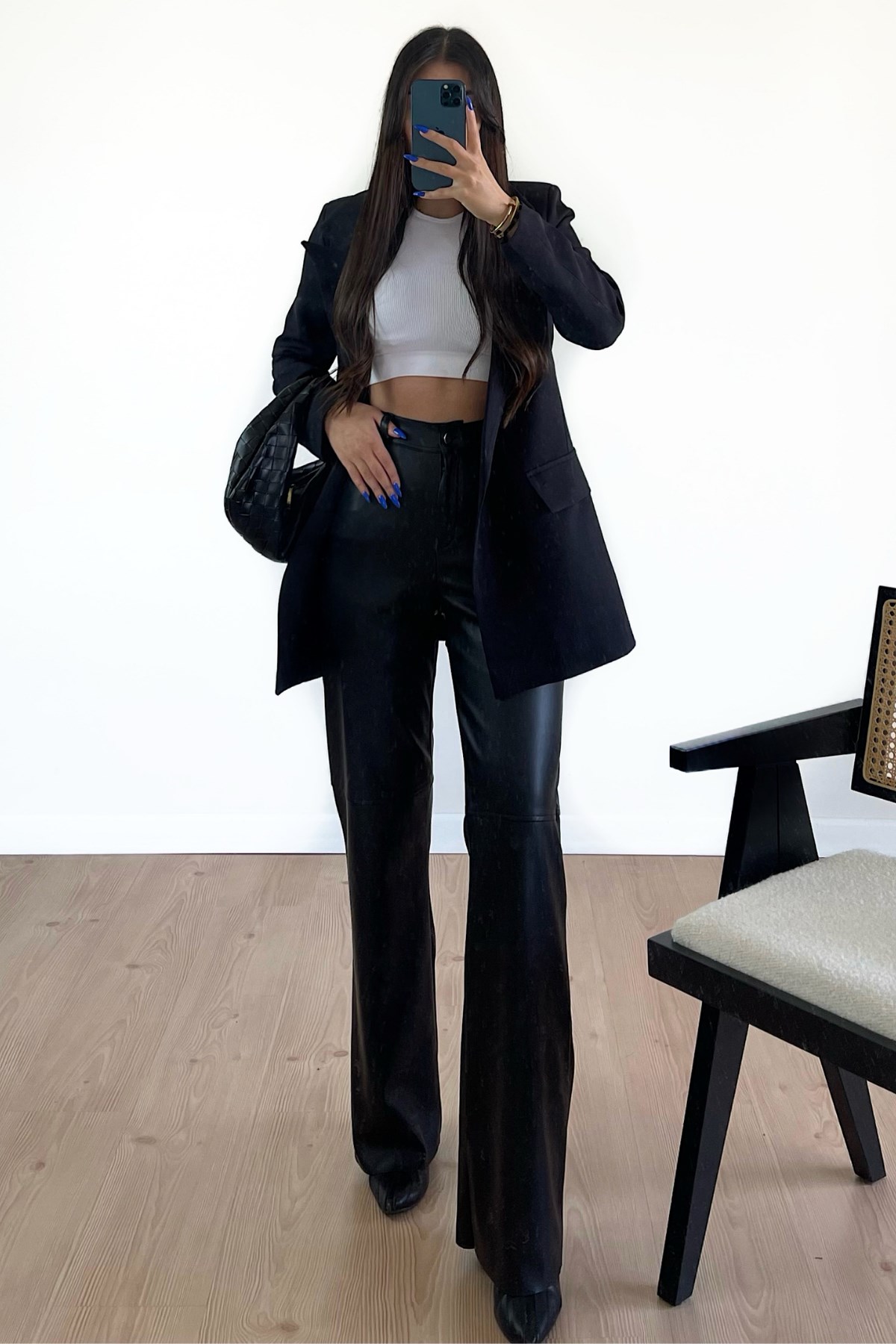  SİYAH TEK DÜĞMELİ BLAZER CEKET 