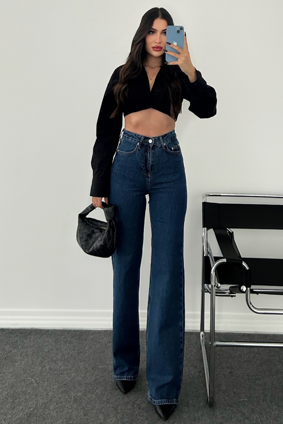 DARK BLUE ELİSSA JEAN WİDE LEG