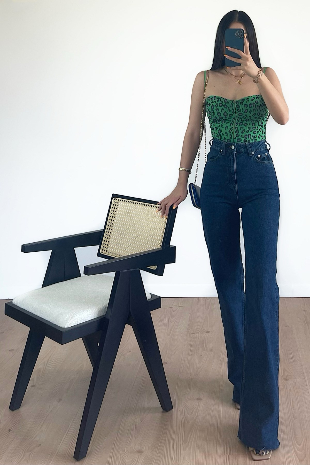 DARK BLUE WİDE LEG JEAN
