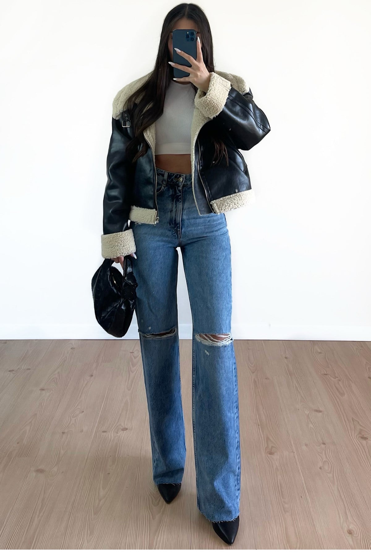 DİZİ YIRTIK WİDE LEG JEAN