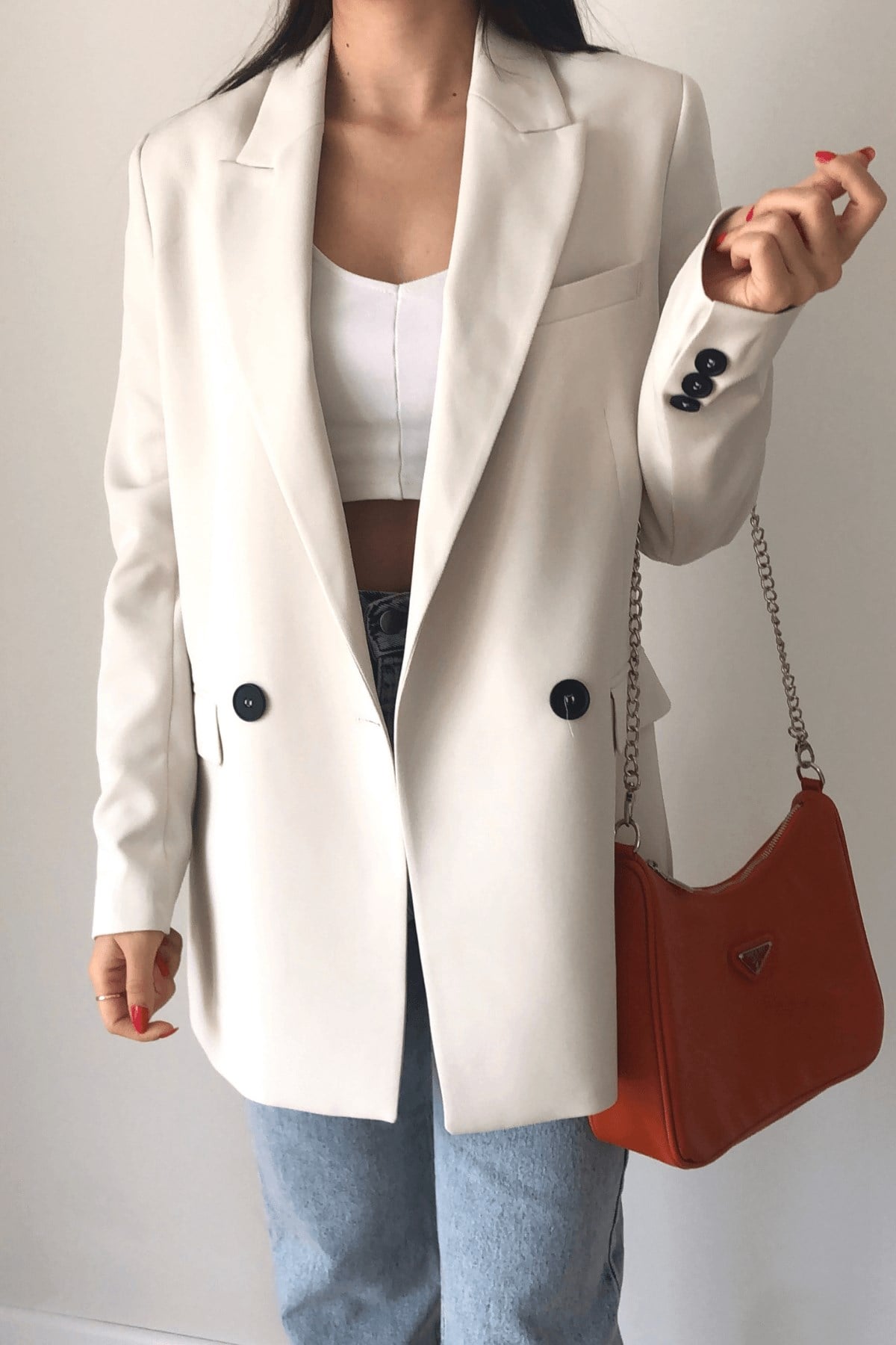 EKRU BLAZER CEKET