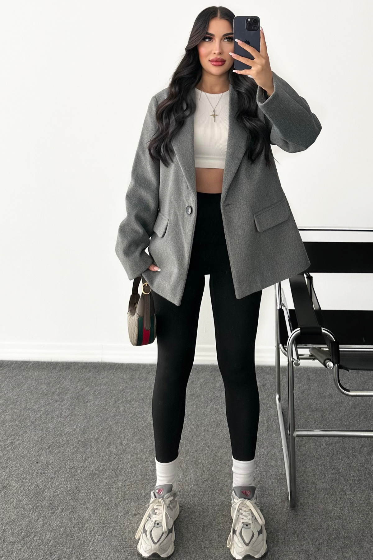 GRİ PREMİUM YÜN BLAZER CEKET