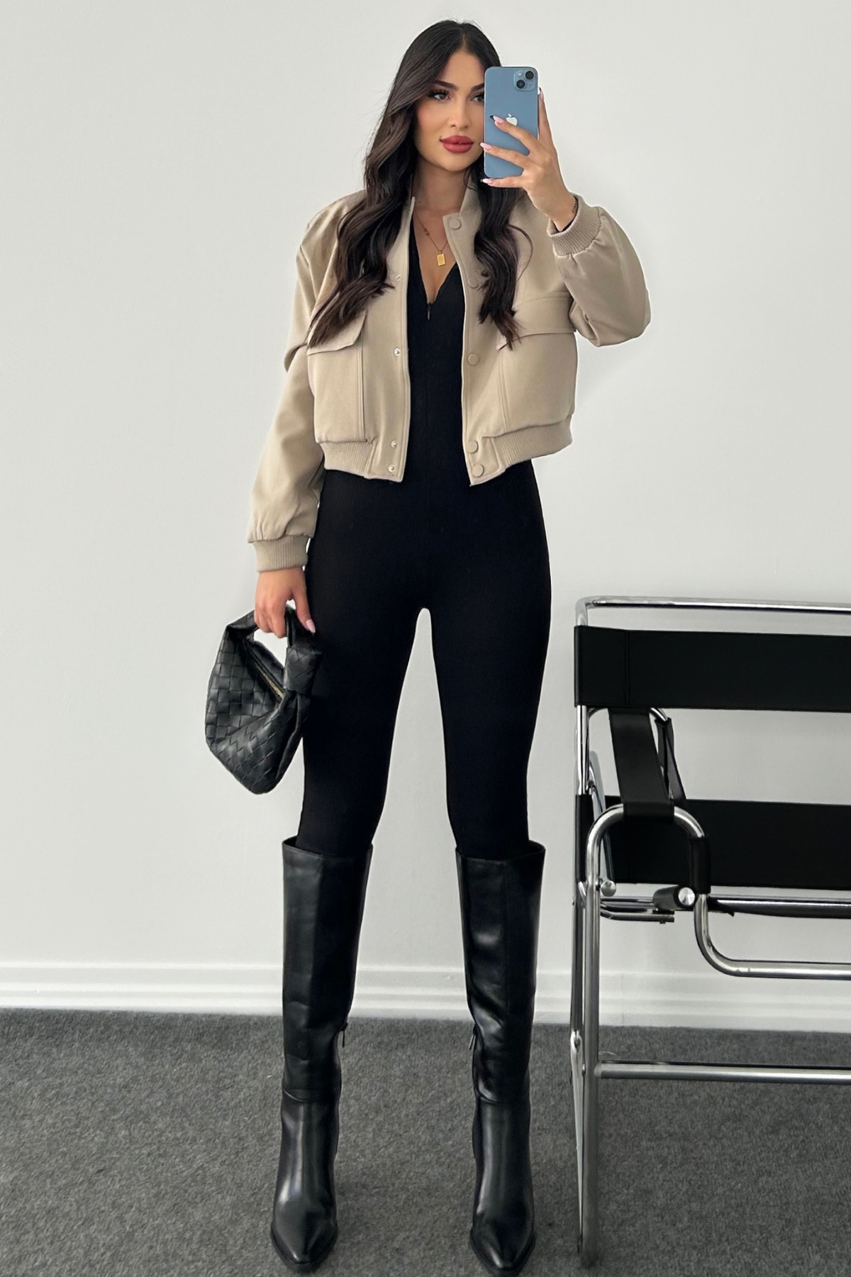 KREM PREMİUM BOMBER CEKET