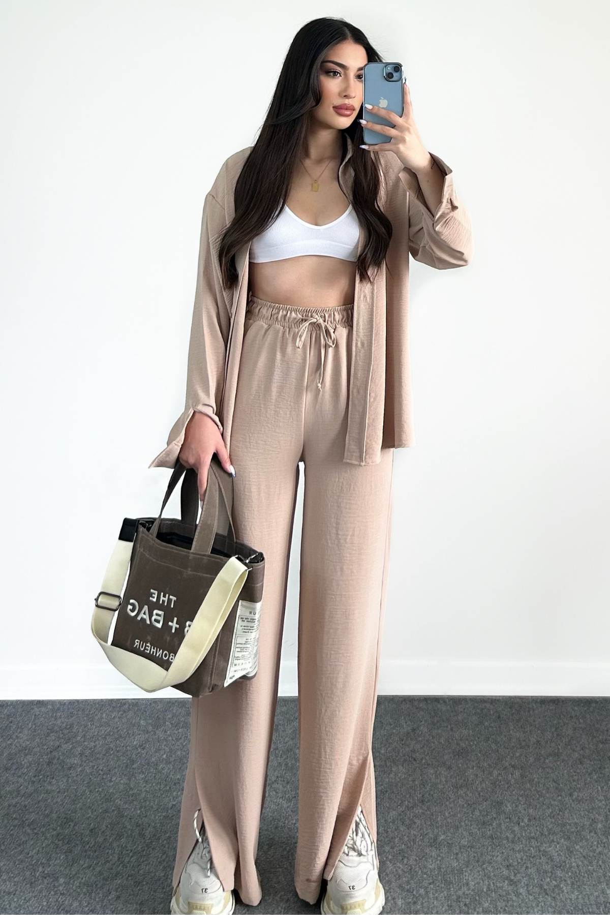 KREM YIRTMAÇLI TAKIM