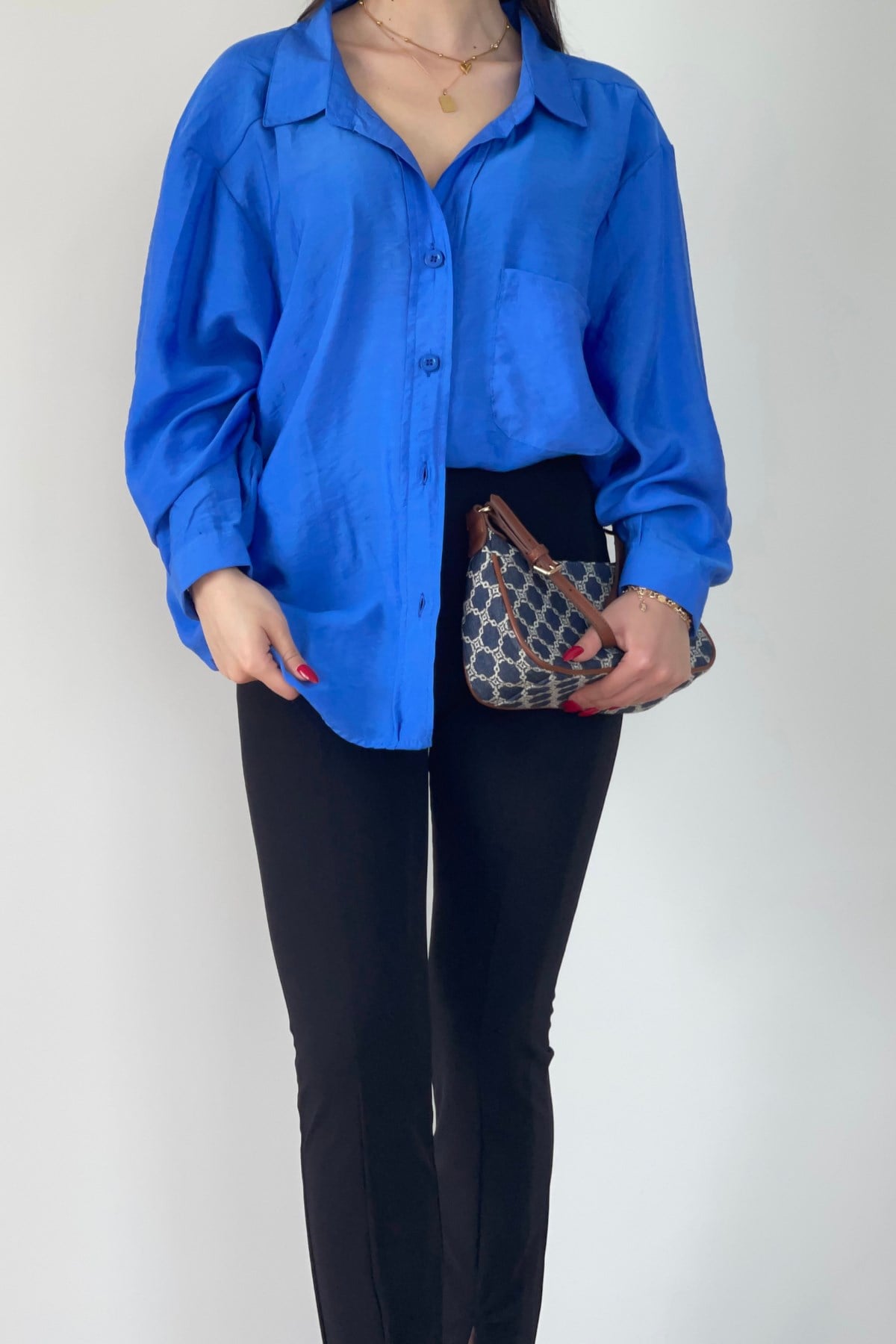 MAVİ TENSEL GÖMLEK