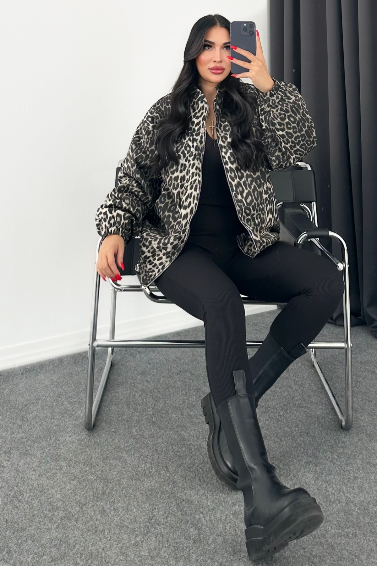 PREMİUM LEOPAR BELLY CEKET