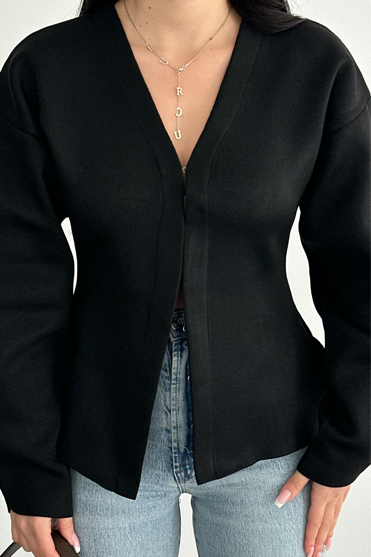 PREMİUM SİYAH KANCALI BLUZ