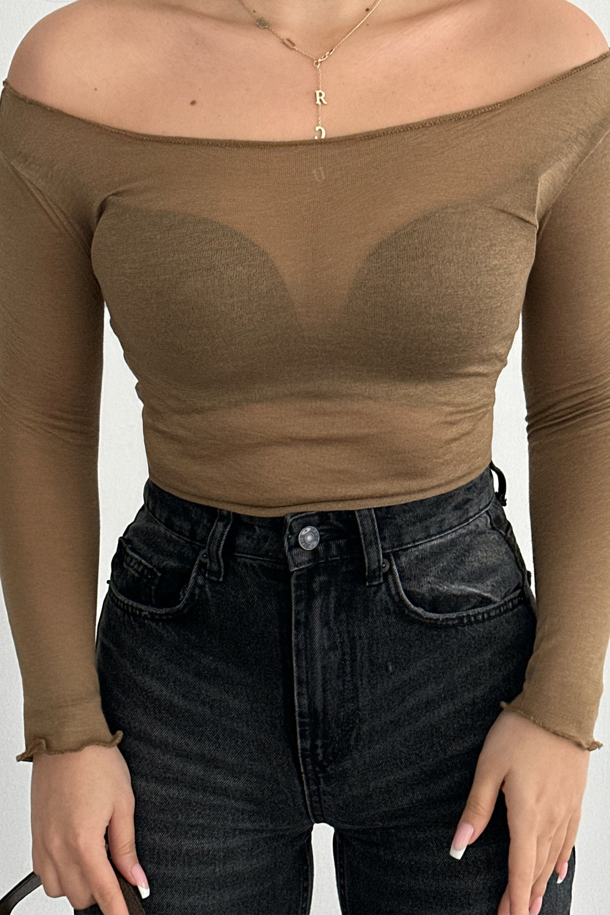 PREMİUM VİZON TRANSPARAN BLUZ