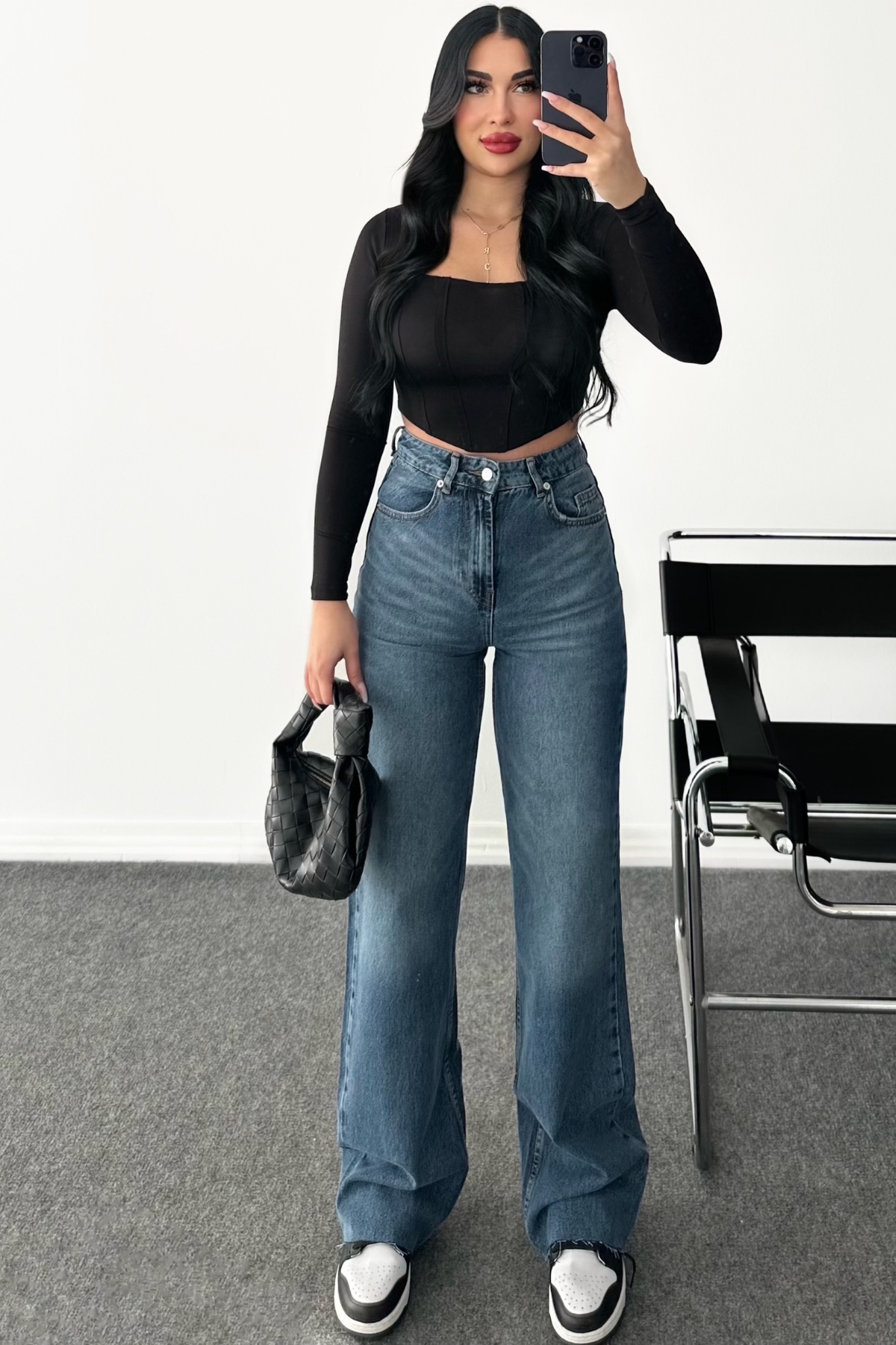 PREMİUM WİDE LEG YÜKSEK BEL ZİRA JEAN