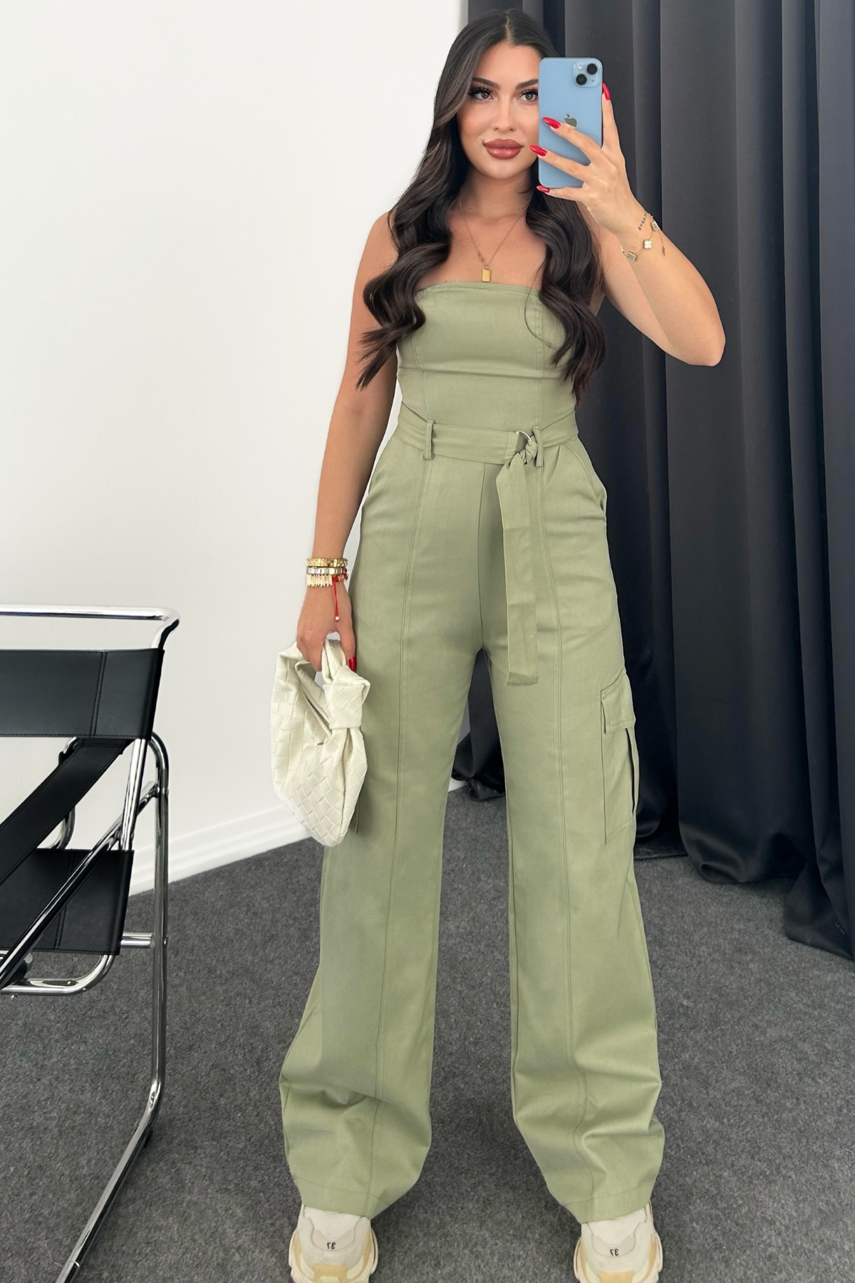 PREMİUM YEŞİL KETEN TULUM