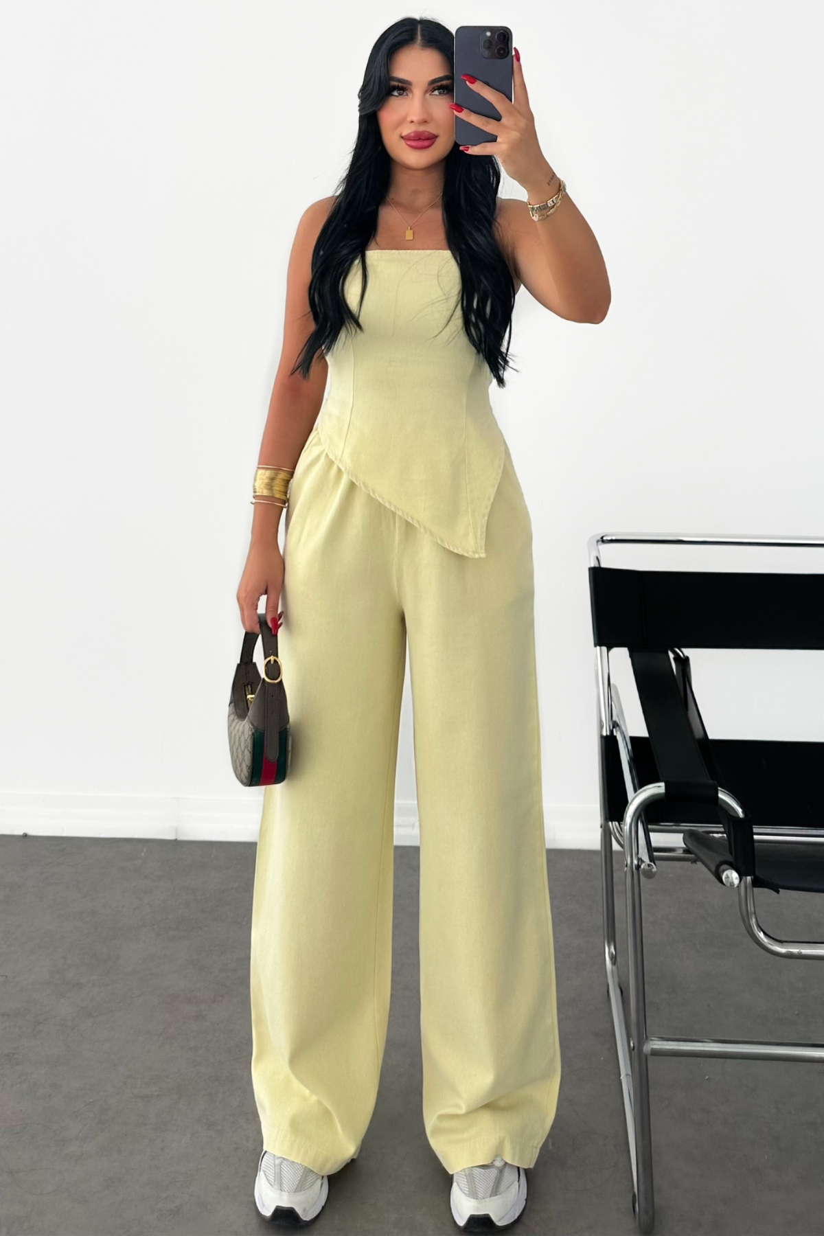 PREMİUM YIKAMALI SARI TAKIM