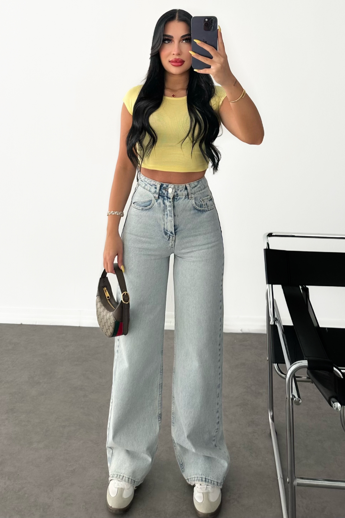 PREMİUM YÜKSEK BEL WİDE LEG DELLYS JEAN