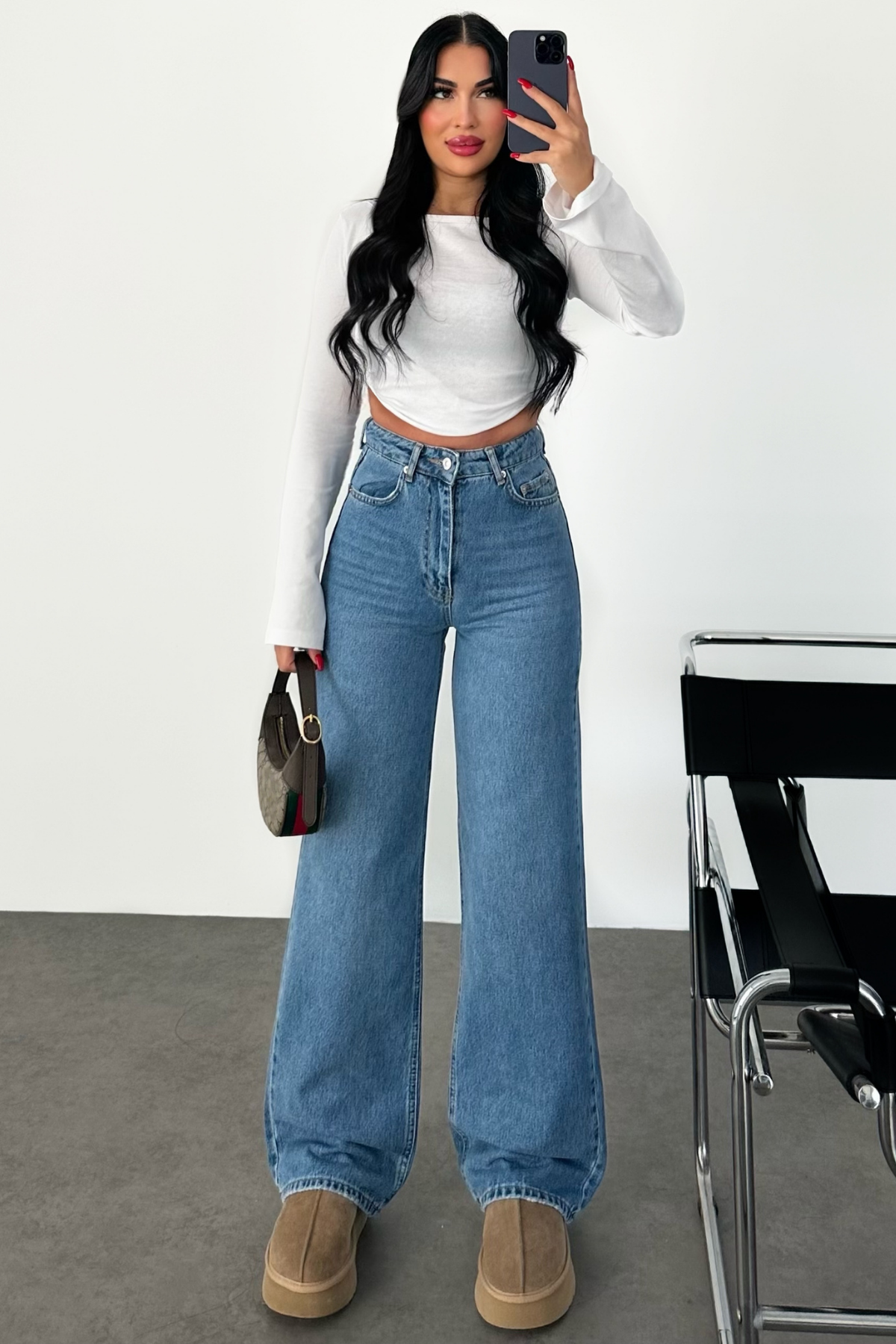 PREMİUM YÜKSEK BEL WİDE LEG LENDY JEAN