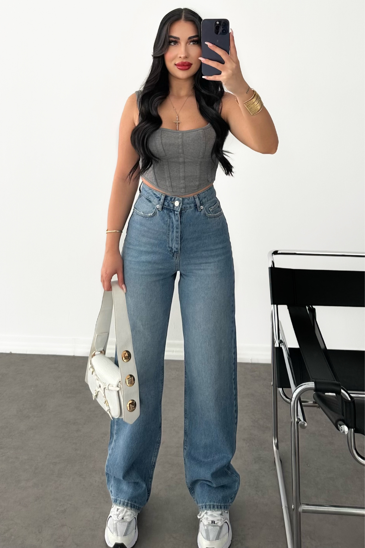 PREMİUM YÜKSEK BEL WİDE LEG LENİA JEAN 