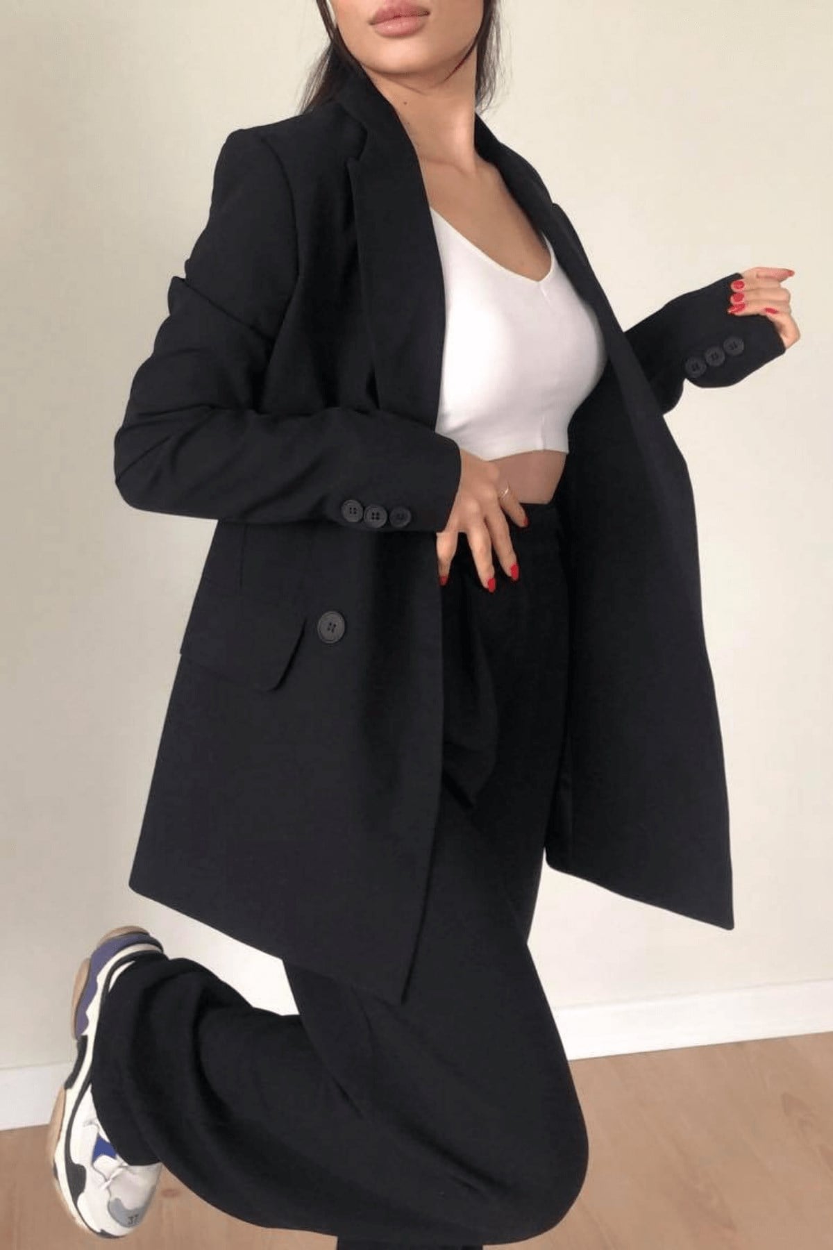 TEK DÜĞME DETAYLI BLAZER CEKET