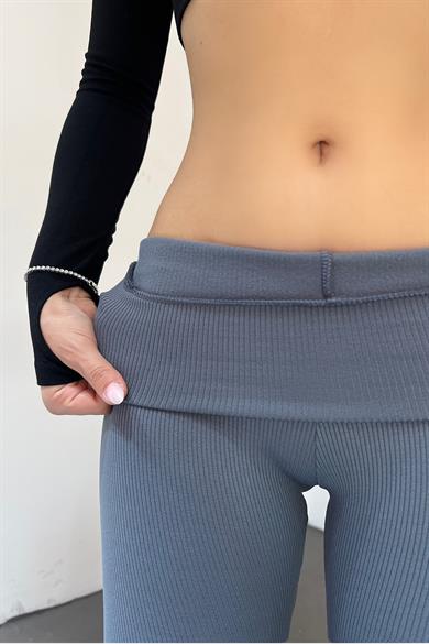 Antrasit Şardonlu Fitilli Tayt