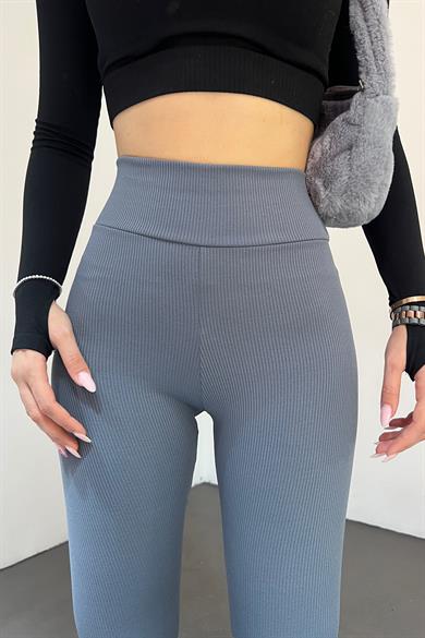 Antrasit Şardonlu Fitilli Tayt