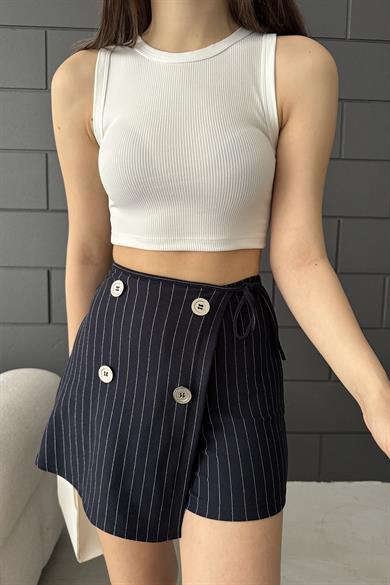 Beyaz Halter Yaka Bluz/büstiyer