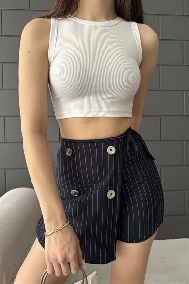 Beyaz Halter Yaka Bluz/büstiyer