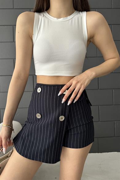 Beyaz Halter Yaka Bluz/büstiyer