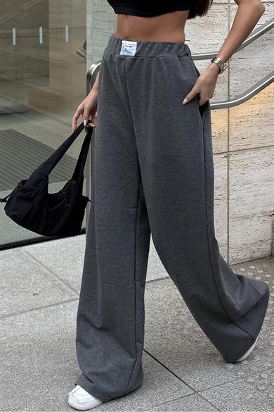 Kadın Antrasit Sunwear Etiketli Bol Paça Palazzo Eşofman