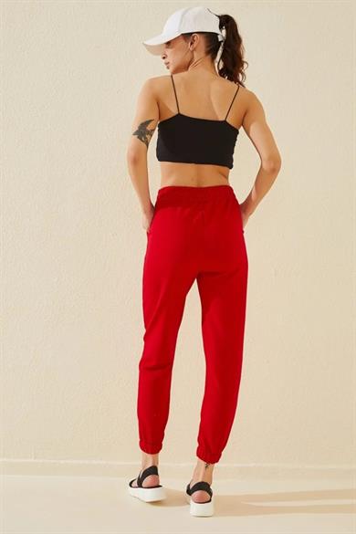 Kadın Kırmızı Jogger Eşofman
