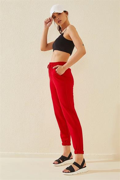 Kadın Kırmızı Jogger Eşofman
