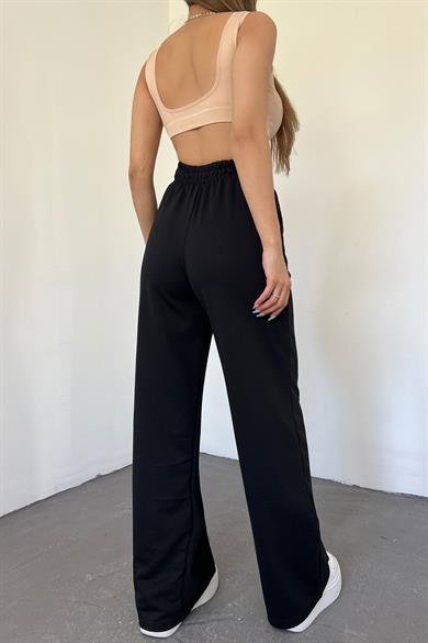 Sun Victoria Kadın Siyah Çımalı Eşofman Altı