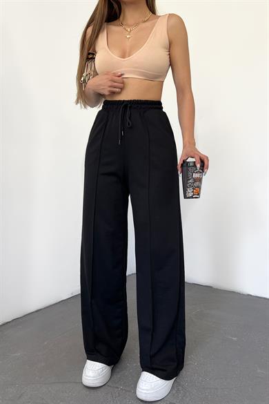 Sun Victoria Kadın Siyah Çımalı Eşofman Altı