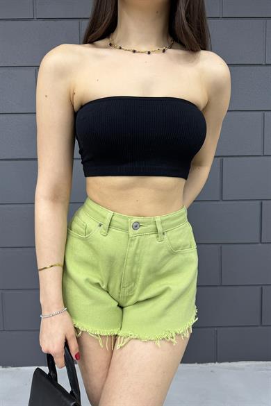 Sun Victoria Kadın Siyah Straplez Crop