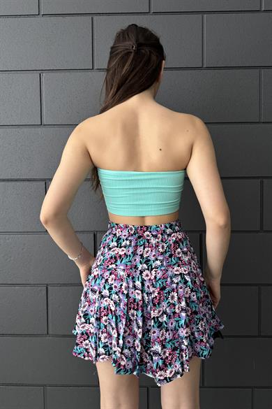 Sun Victoria Kadın Su Yeşili Straplez Crop