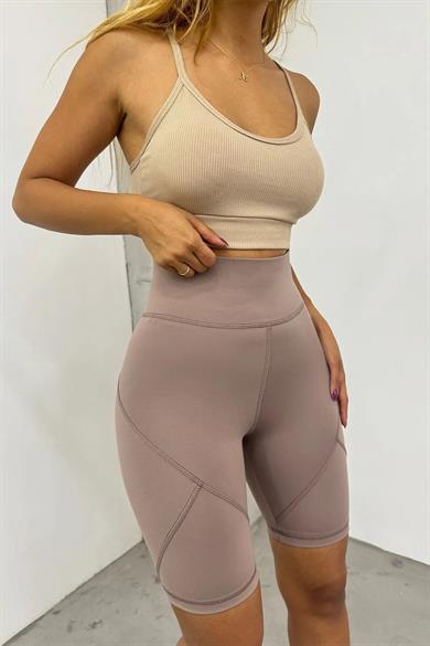 Hera Moda Kadın Vizon Karyokalı Sporcu Biker Tayt