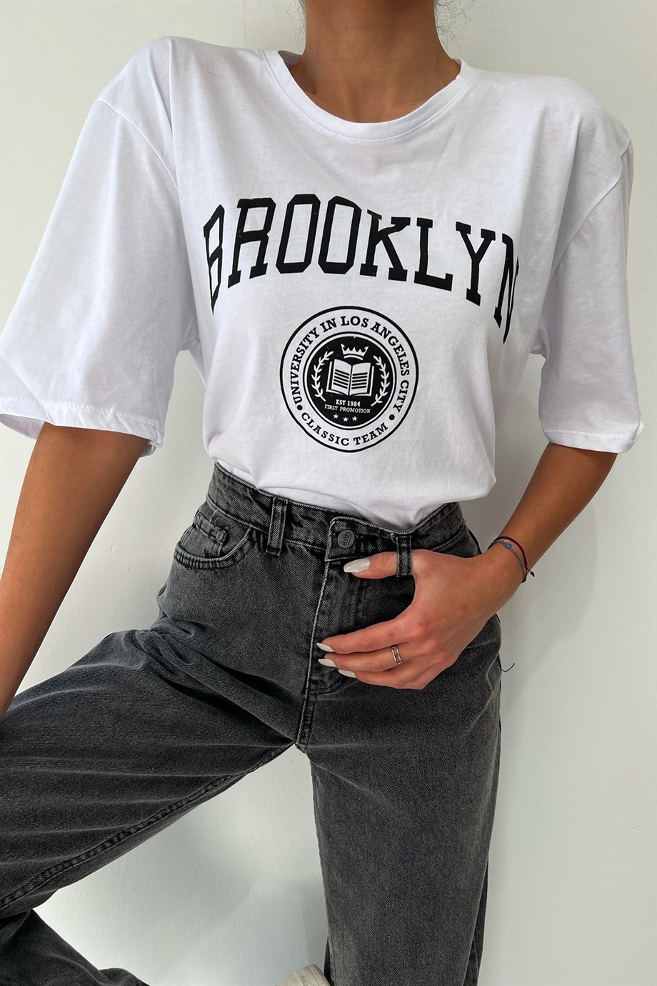 Hera Moda Beyaz Brooklyn Oversize Tshirt 