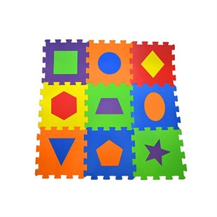 Eva 33 x 33 cm. - 7 mm. Geometrik Şekiller Puzzle