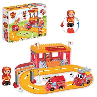 İtfaiye Yol Seti (46 Parça) - Lego Oyuncaklar - Araç Oyuncakları - Blok Setleri - Yarış Seti