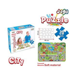 Jagu Yumuşak Puzzle Şehir -  - Eva Puzzle - Doğan Eğitim Araçları - XML