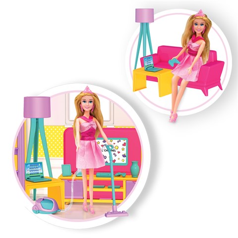 Linda'nın Düşler Evi - Ev Oyuncak - Linda'nın Düşler Ev Seti - Barbie Ev Seti -  - Ev Setleri - Dede Toys - Fen Toys-03721