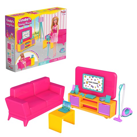 Linda'nın Oturma Odası - Oturma Odası Oyuncak - Oturma Odası Seti - Barbie Oturma Odası -  - Ev Setleri - Dede Toys - Fen Toys-03717