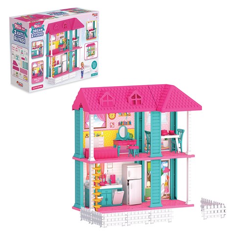 Mila'nın 2 Katlı Rüya Evi - Ev Oyuncak - Milanın Rüya Ev Seti - Barbie Ev Seti - Rüya Evi - Oyun Evi -  - Ev Setleri - Dede Toys - Fen Toys-03757