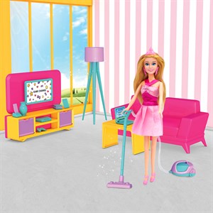 Linda'nın Oturma Odası - Oturma Odası Oyuncak - Oturma Odası Seti - Barbie Oturma Odası -  - Ev Setleri - Dede Toys - Fen Toys-03717
