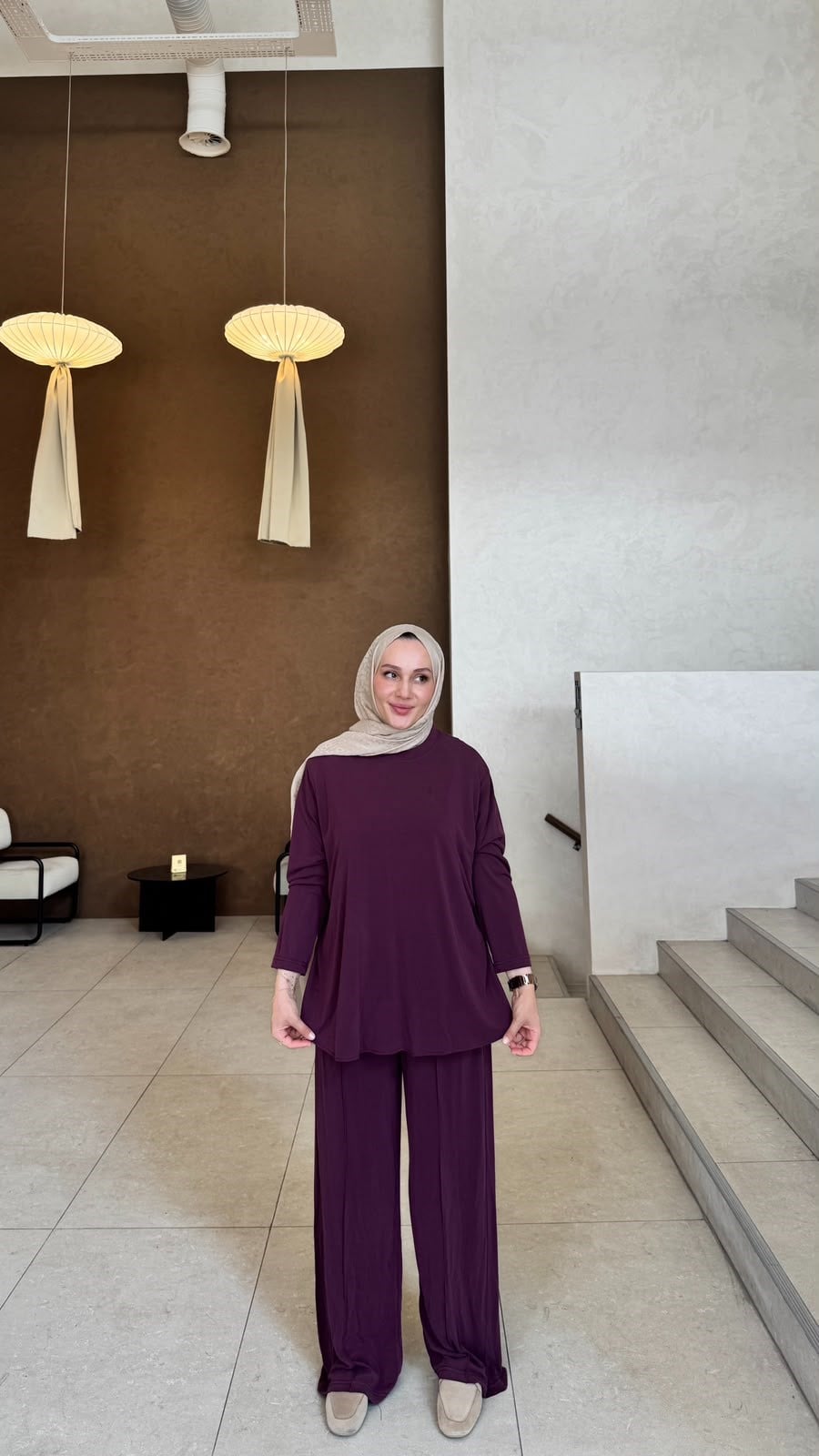 Linda Eşofman Takım - Bordo