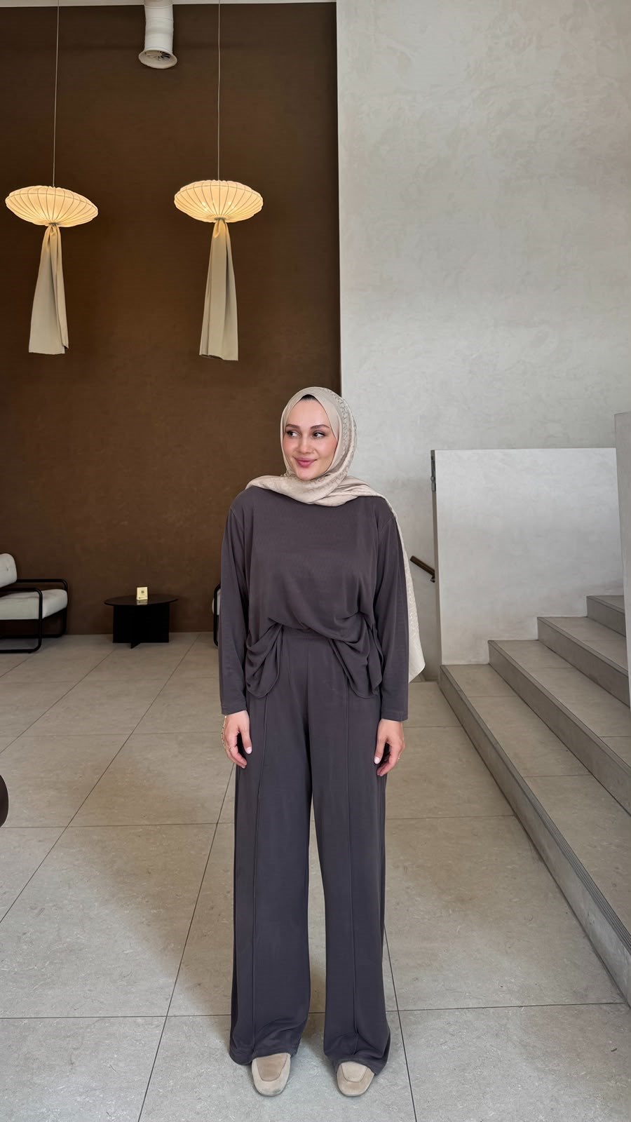 Linda Eşofman Takım - Kahve