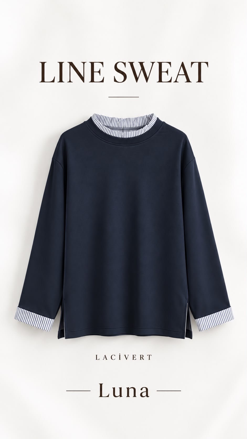 Line Sweat-Lacivert 