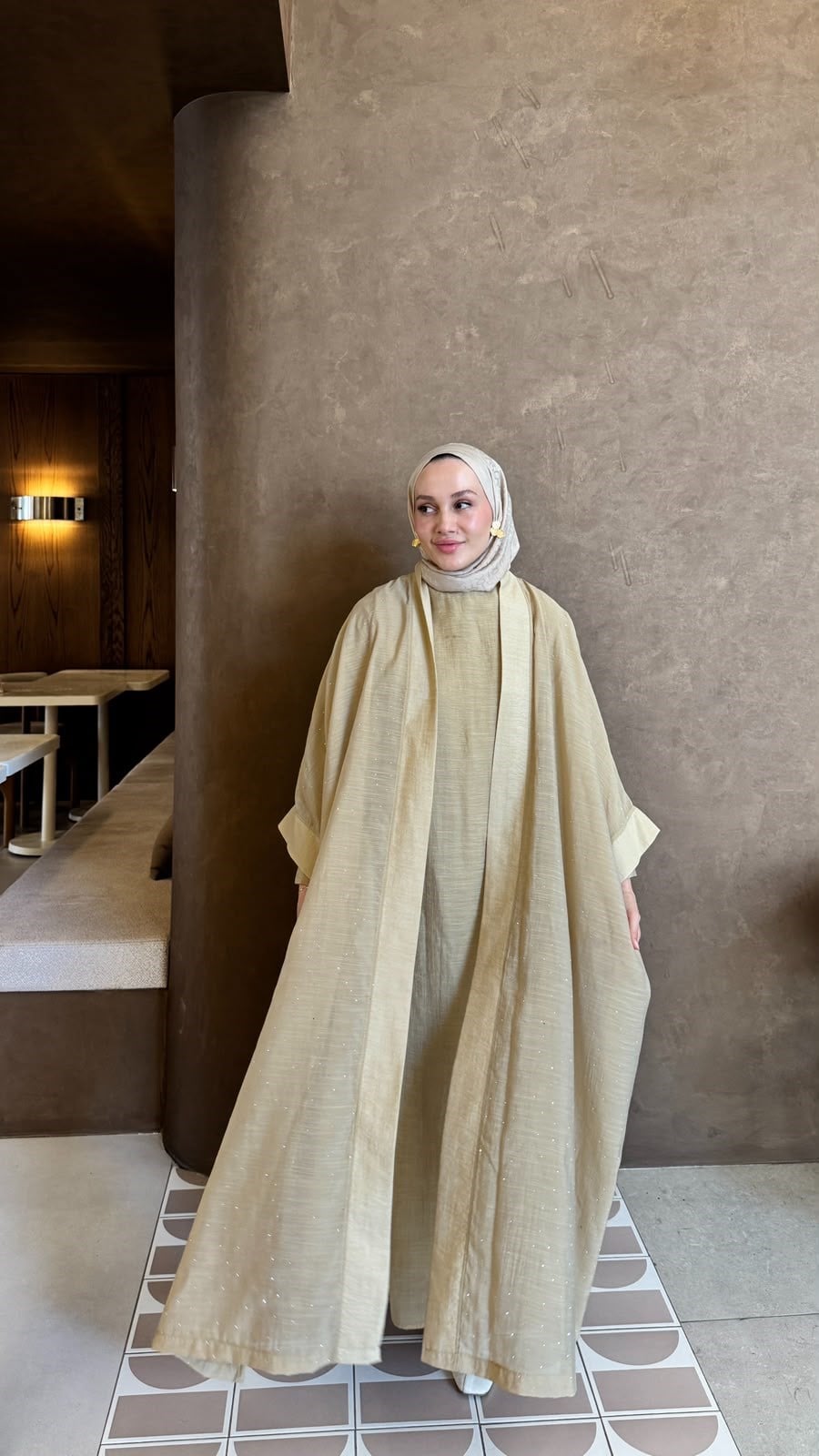 Pure Abaya Takım-Bal Köpüğü