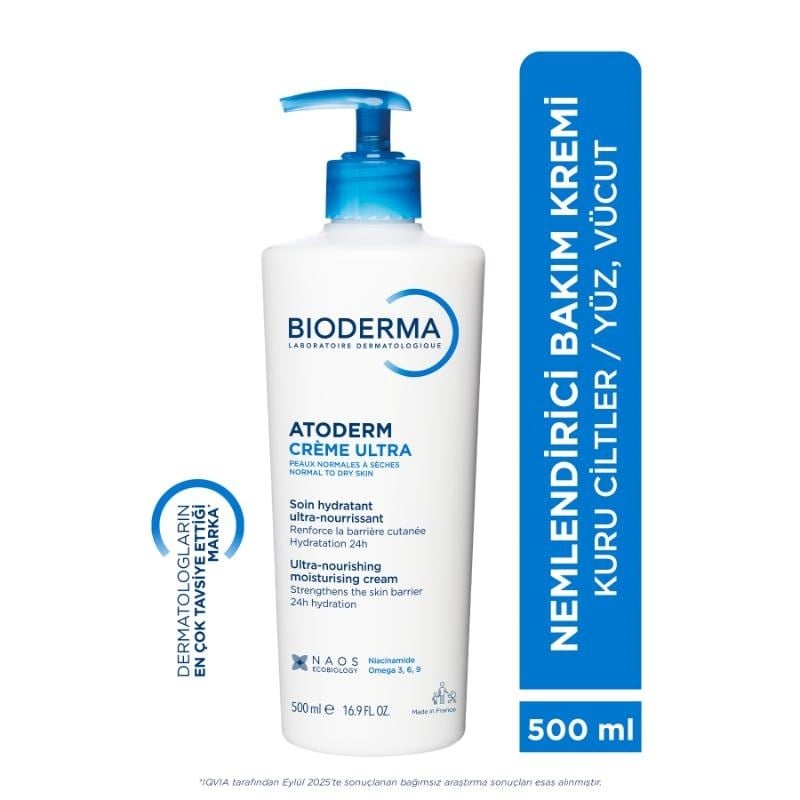 Bioderma Atoderm Vücut Nemlendirici Krem 500 ml