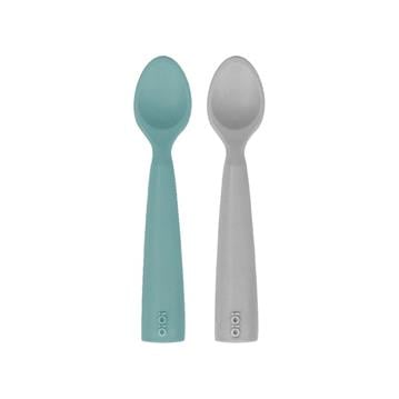 OİOİ Mama kaşığı Nam Nam 2'li - Aqua Green-Gray