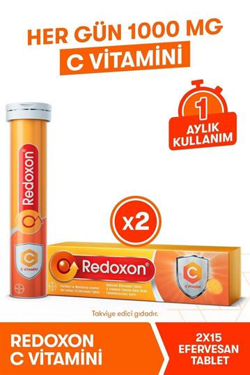 Redoxon Vitamin C 1000 Mg Efervesan 15 Tablet x2