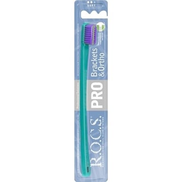 Rocs Pro Ortho&Braket Ortodonti Diş Fırçası Yeşil - Mor
